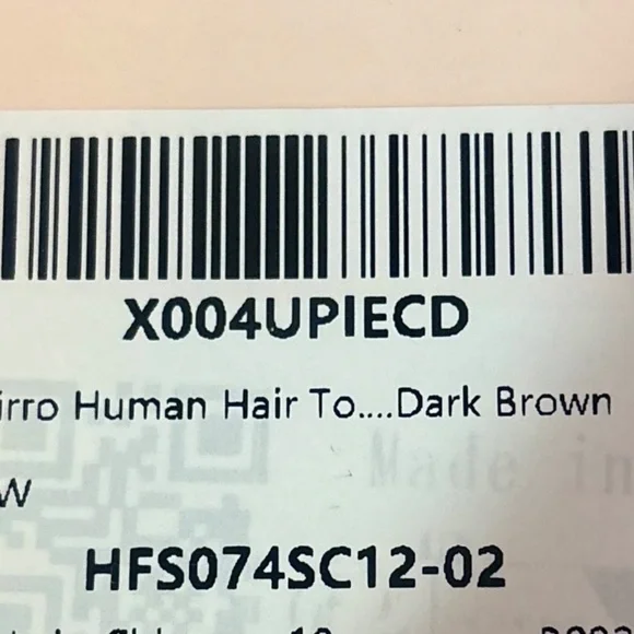 NIB Human Hair Topper with long Side Bangs - Picture 7 of 8